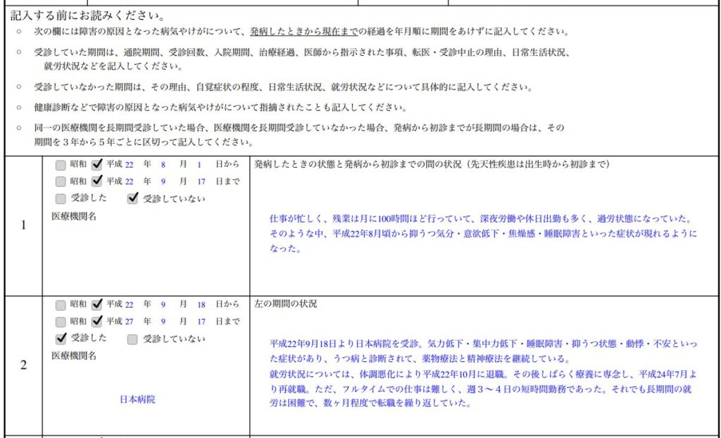 病歴状況