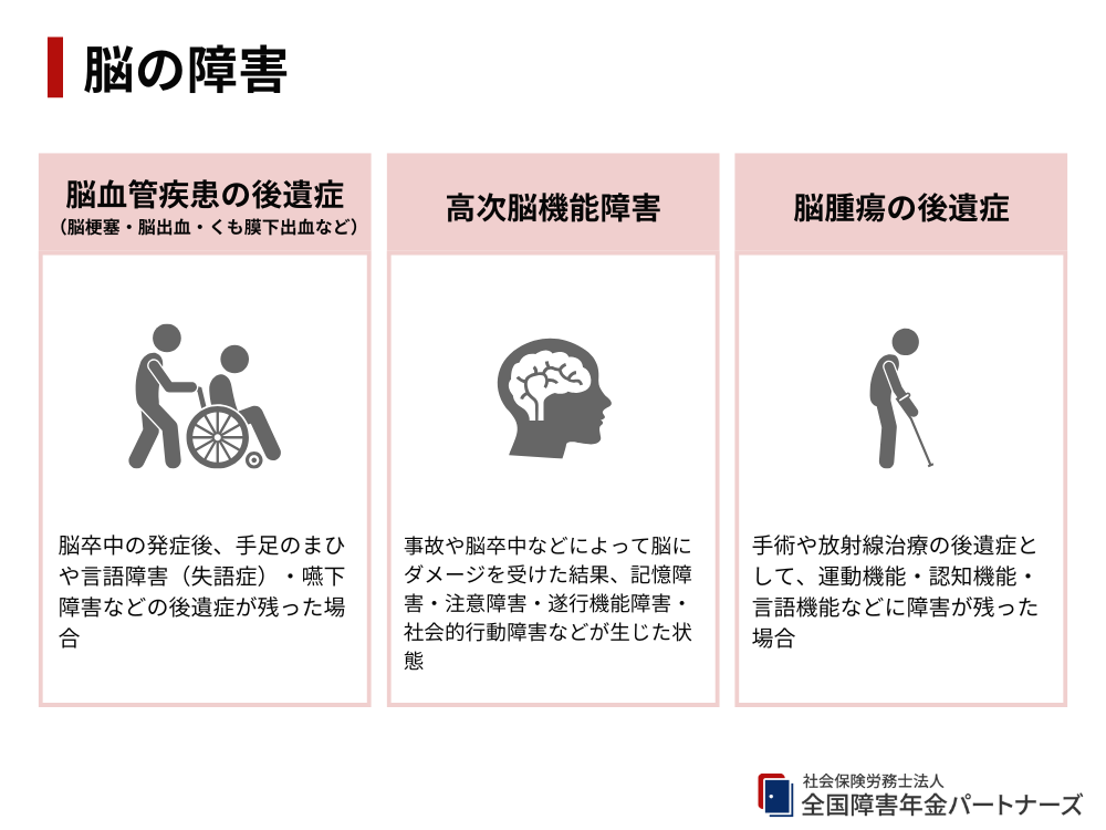 脳の障害（脳梗塞・高次脳機能障害など）